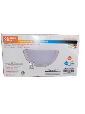 cloudy bay led semicircle wall fixture