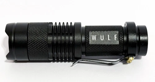 WULF 240 lumen XP-E Q5 mini torcia ad alta potenza torcia impermeabile (UK) nuova con scatola