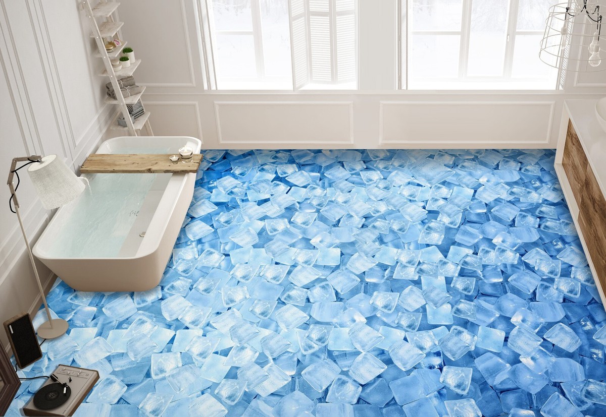 3D Ice Cube SKE3127 Floor WallPaper Print Decal Epoxy Floor Deco