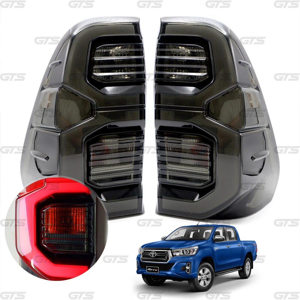 Luces traseras de humo LED para Toyota Hilux Revo Rocco Rogue 2015 2021 Foto 4 de 4