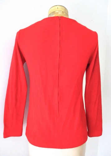 Vtg 70s red knit brown suede medieval court jester 2-pc tunic top pants set S - Picture 4 of 6