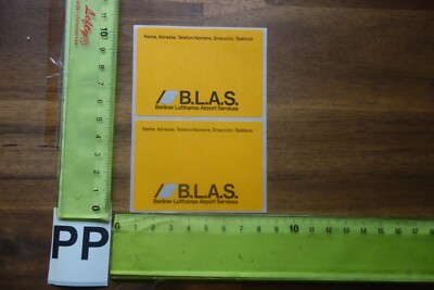 Alter Aufkleber Flughafen Fluggesellschaft Airport Berlin Lufthansa B.L.A.S. 88
