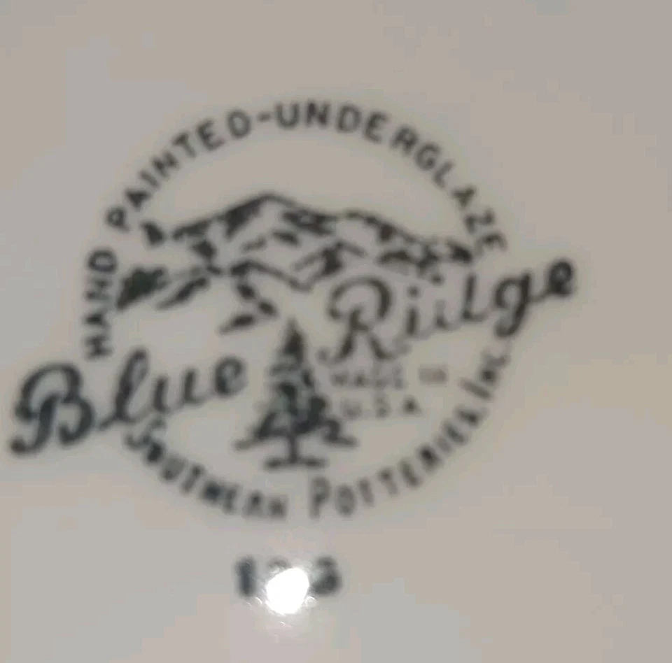 Quaker Apple by Blue Ridge Southern Potteries Dinner Plate 9.5" Hand painted EUC - Image 3 of 4