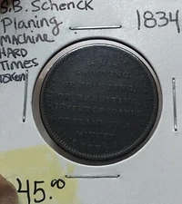 1834 Hard Times Token 