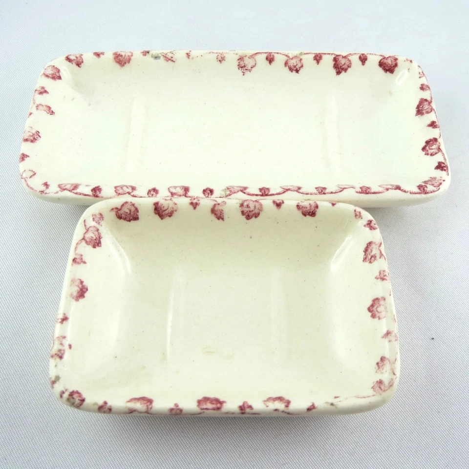 2 Anciens Raviers, Service Toilette Miniature Faïence LUNEVILLE dinette/toy size - Photo 4/4