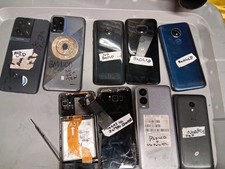 LOT OF 9 BROKEN MIXED ANDROID CELL PHONES FOR PARTS Repair Moto Blu Samsung