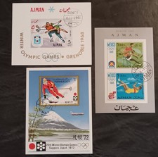 Vintage Olympic Souvenir Sheets. Olympic Games. Lot Of 3. Ajman. 1967,68 & 71. 