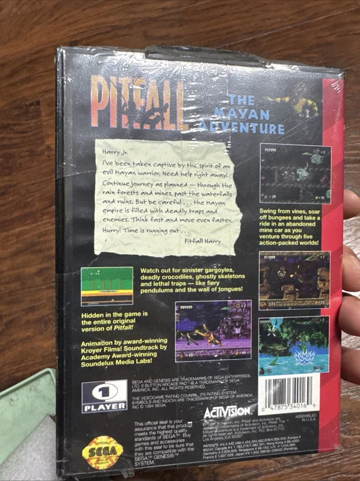 Pitfall: The Mayan Adventure Sega Genesis Factory Sealed! Read Description - Image 3 of 4
