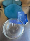 Pyrex 024-S 2 Qt 2L Sculptured Bowl & Lid Plastic Lid & Cover PORTABLE WAY TO GO