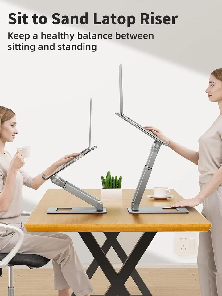 Ultra Space-Saving Adjustable Laptop Stand: Ergonomic Design for 10-17'' Laptops - Image 4 of 4