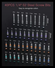 42in1 Magnetic Screwdriver Set, DIY Ratchet Screwdriver Set Multi Bit Magneti&&&