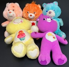 LOT 5 CARE BEARS PLUSH VTG 13" BIRTHDAY CHEER BEDTIME FRIEND LOVE-A-LOT
