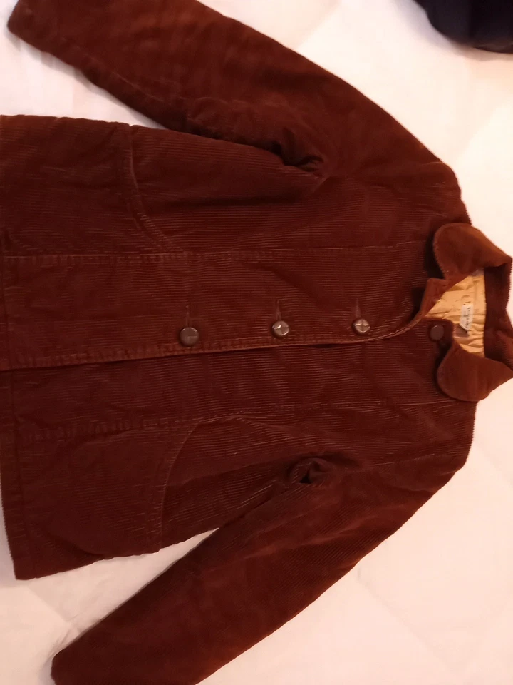 Chaqueta para mujer vintage años 70 de pana marrón talla 16 forro acolchado Foto 2 de 4