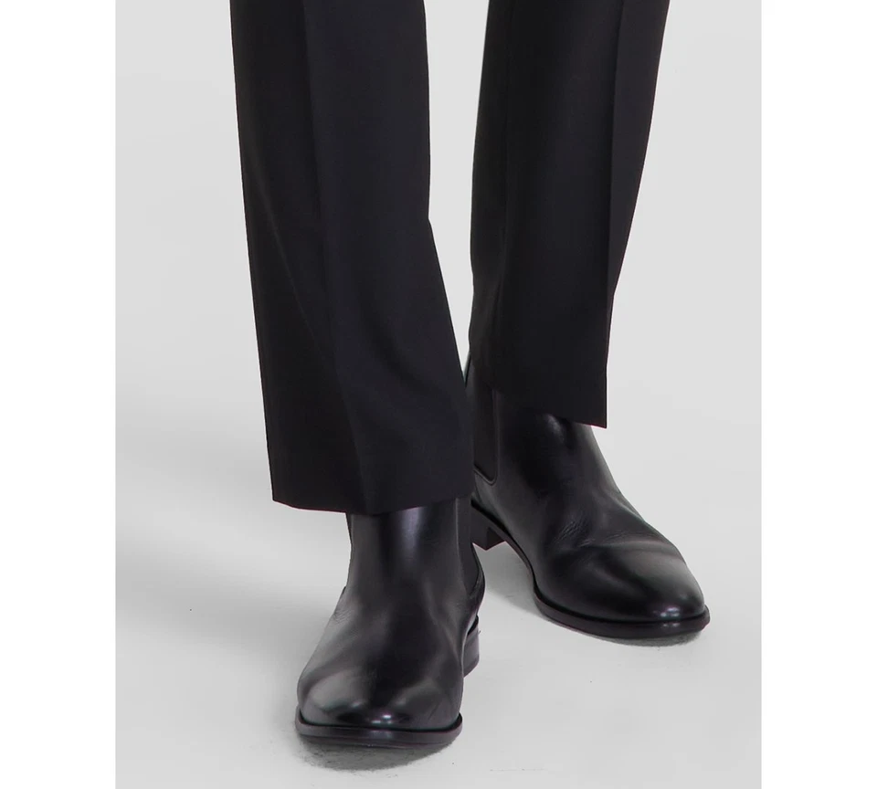 Dkny Mens Modern fit 2 Piece Suit 42 S / 35 Waist Black Solid Stretch - Image 3 of 4