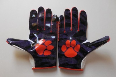 Nike Vapor Jet 5.0 Football Gloves NCAA Team Clemson Tigers Men XL