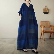 Elegant Abstract Print Maxi Kaftan Dress – Flowy Boho Summer Beach