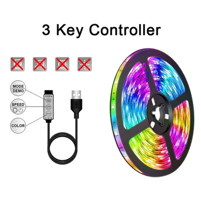 Usb-Led-Streifenlichter, App-Steuerung, Farbwechsel, 5050 Rgb-Led-Licht, Flexibl
