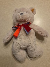 Steiff Soft Cuddly Friends Plush Bear 10" Brown Bow Neiman Marcus Exclusive