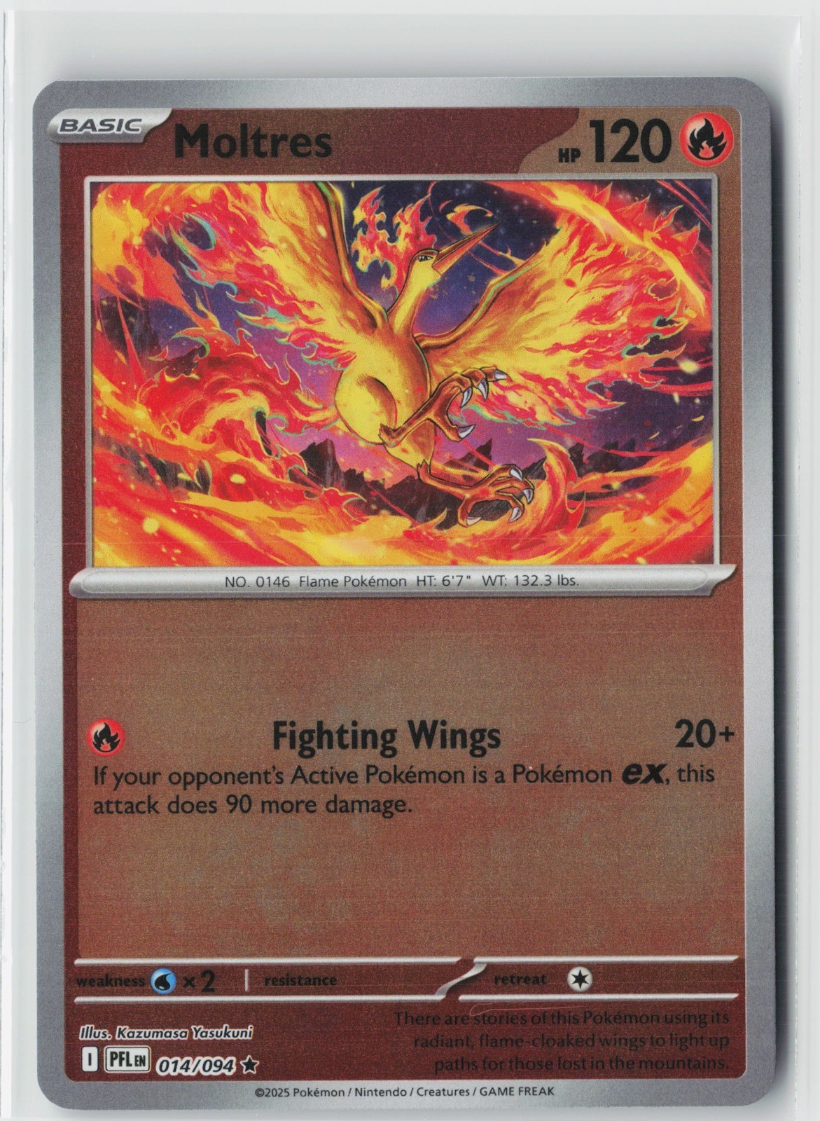 Moltres 014/094 Reverse Holo Holo Rare ME02: Phantasmal Flames NM
