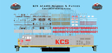 Kansas City Southern KCS AC4400cw Cab Numbers, Rust Patches, faded data Decal...