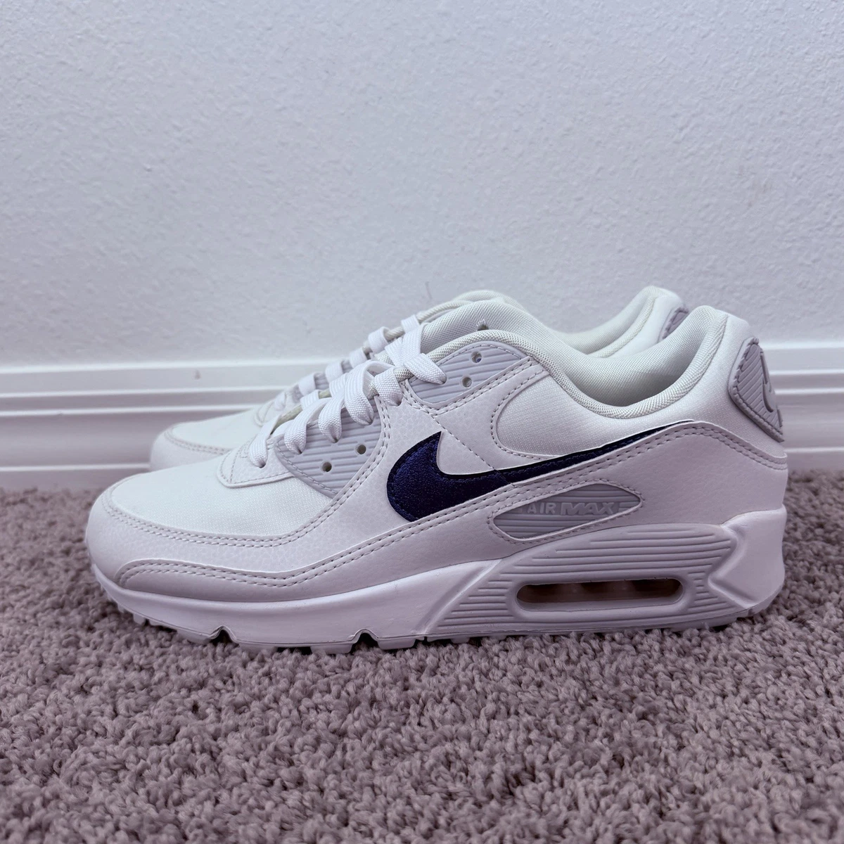Nike Air Max 90 White Metallic Blue W for sale | eBay