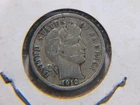 1912-D Barber silver dime coin  fine condition