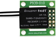 GRAUPNER GR-12L SUMD+T 2 Antennen PCB Empfänger / S1045