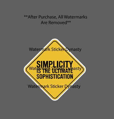 Simplicity Is The Ultimate Sophistication Sticker Waterproof Decal Gift NEW