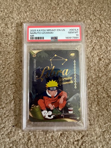 Kayou 2025 NRSA01 EN-US Naruto Uzumaki Libra MR #001L4 PSA 10