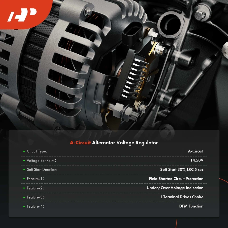 Regulador de voltaje del alternador A-Premium 14,5 V para Scion xB xA 2004-2006 Toyota Foto 2 de 4