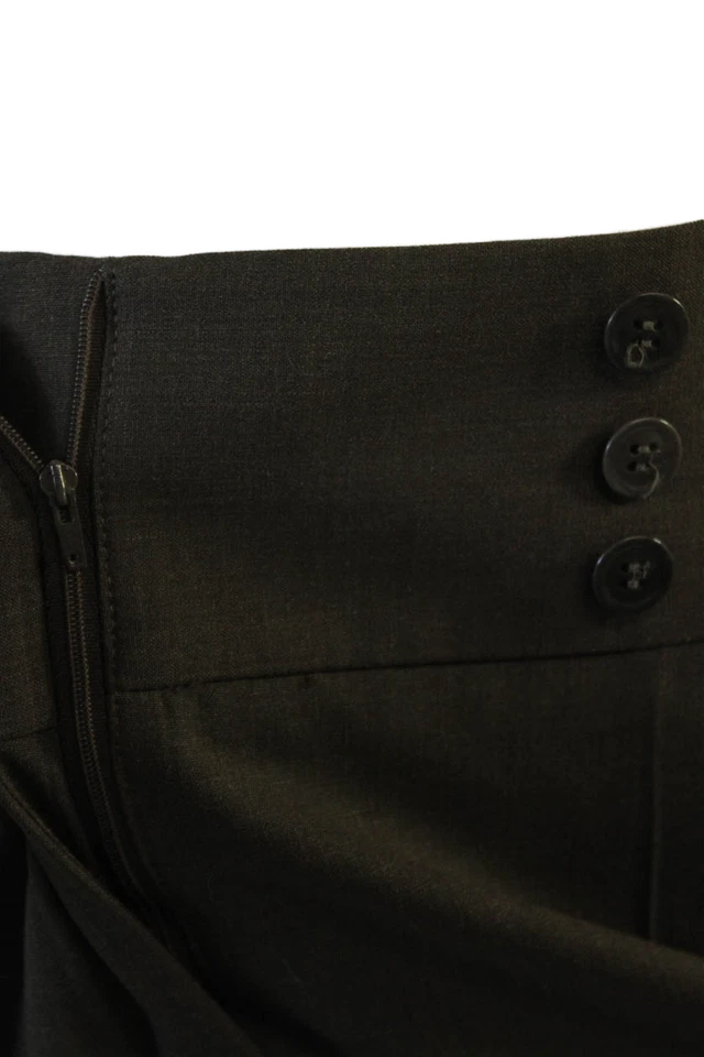 Pantalones de vestir de lana marrón para mujer Giorgio Armani talla 44 Foto 4 de 4