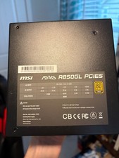 MSI MAG A850GL PCIE5 Black ATX 3.1 PCIe 5.1 80 Plus Gold 850W Power Supply