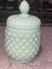 Vintage Fenton hobnail Jadeite Sugar