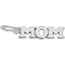 Sterling Silver Mom Charm
