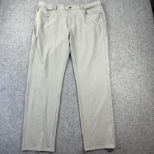 Greg Norman Pants Mens 38x32 Gray Golf Performance Stretch Five Pocket Casual