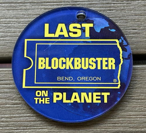 Blockbuster Video Last on the Planet Bend Oregon Ornament Round Mirror 3" Used