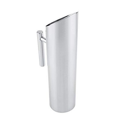 2L 50 oz Stainless Steel Water Pitcher Ice Guard Cold Drinking Serving Tool