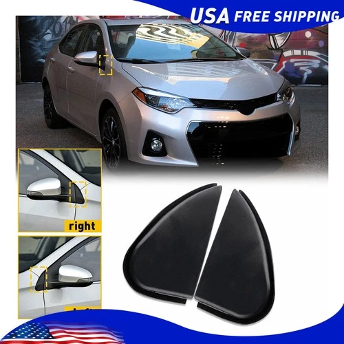 2x For 2014 2015 2016 Toyota Corolla Car RH LH Side Mirror Corner Triangle Cover
