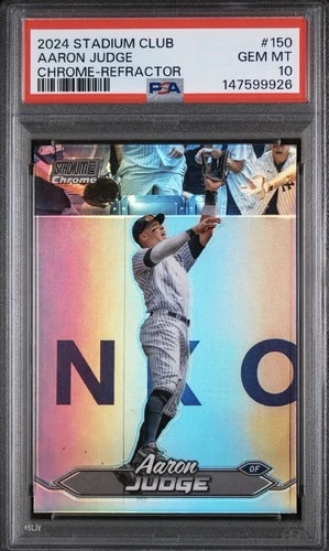 Topps Stadium Club Aaron Judge #150 Chrome Refractor PSA 10 Yankees 2024