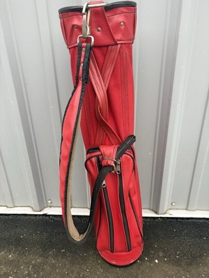 RARE Vintage Original Jones Golf Carry Bag Single Strap Red