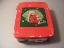 Barbie Holiday Mini Lonchera Lata 2000 Navidad Cachorro Medias