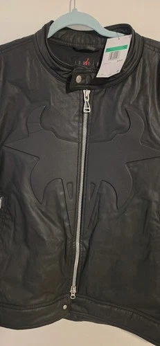 Jordan Cactus Jack Men’s XL Black Leather Jacket Full Zip Band Collar image 4