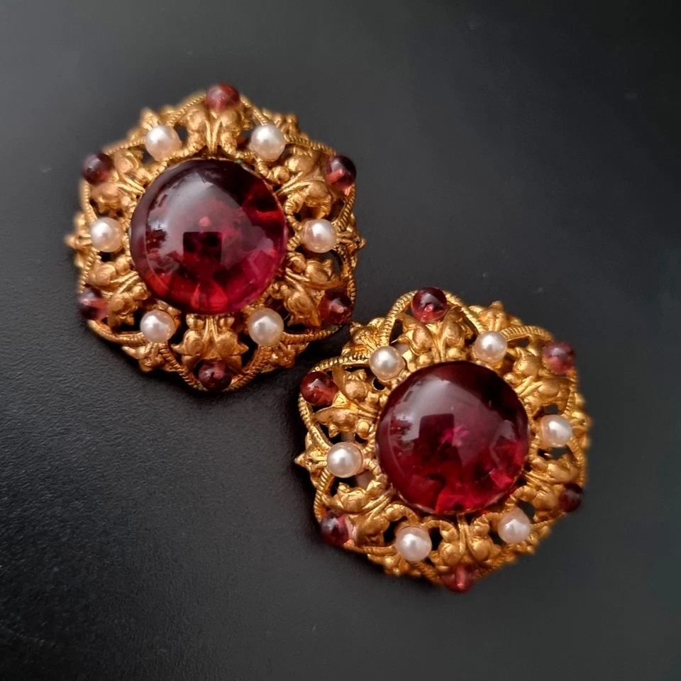 Louis Rousselet for Chanel Sublimes boucles d'oreilles clips Vintages Earrings - Photo 1/4