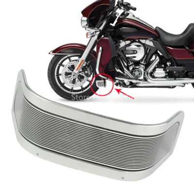 Sliver Ribbed Front Fender Trim Skirt For Harley Touring Softail - Foto 13