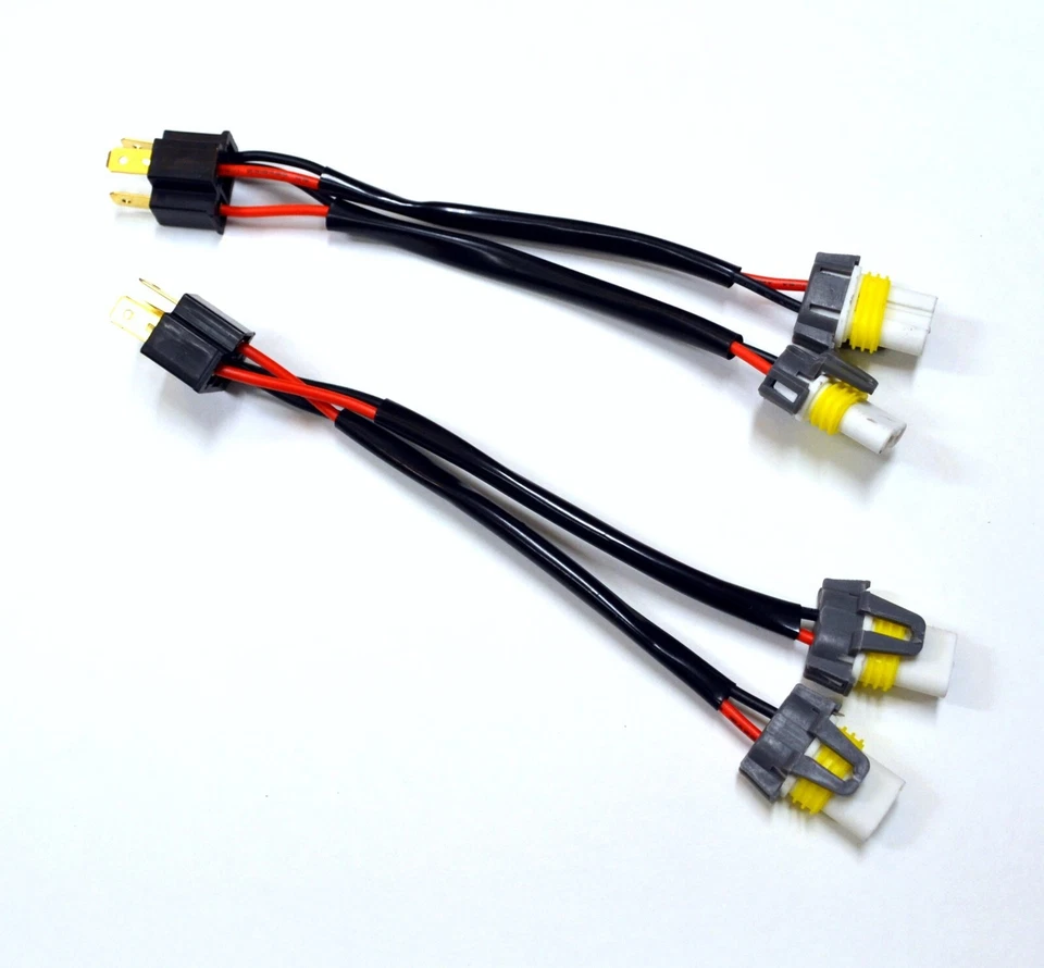 Conversion Wire 9003 H4 TO 9005 9006 Two Harness Head Light Adapter Plug Play - Image 2 of 4