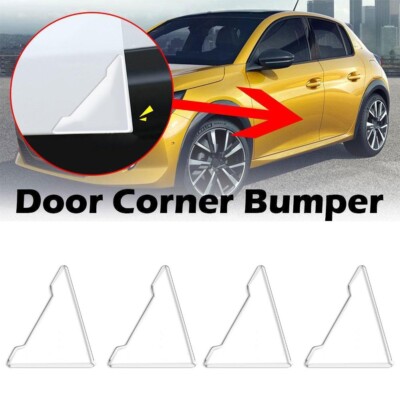 4-Pack Black Bumper Corner & Door Guard Protectors – Universal Anti-Scratch Strips