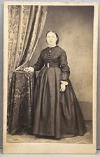 CDV Westfield New York Woman Long Dress Civil War Tax Stamp Antique Photo