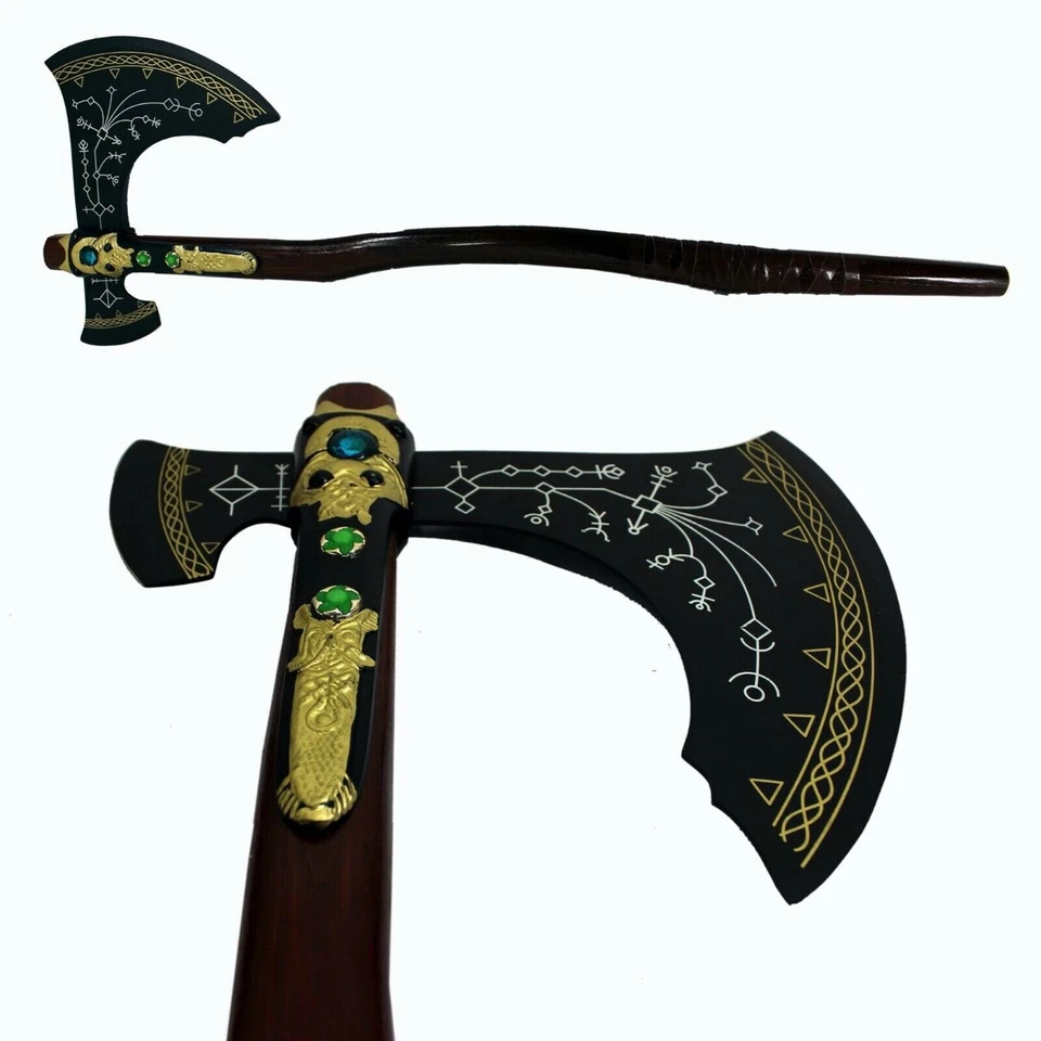 Beautiful handmade Medival God of War Kratos Axe Fully Handmade Replica - Image 3 of 3