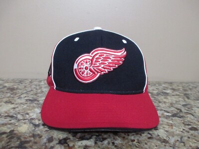 Red & Black Zephyr Detroit Red Wings Sample Baseball Hat with H&L Strap