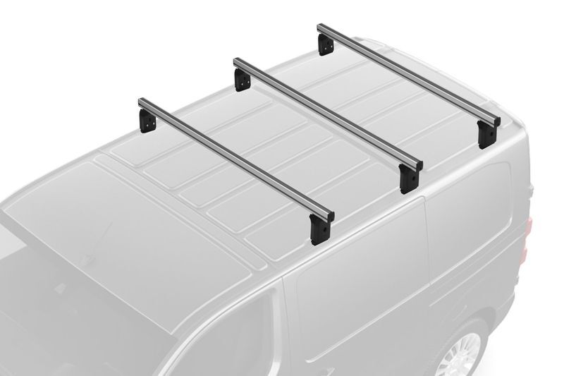 Jeu de 3 Barres de toit Pro Aluminium pour Mercedes Citan Extra-Long dès 2012
